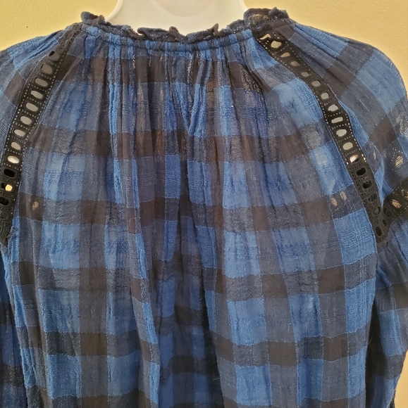 Free People Plaid Oversized Blouse - Picture 7 of 13